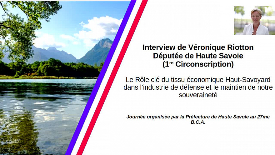 TV Locale des Acteurs locaux des 2 Savoie: Interview de Véronique Riotton Députée de la 1re circonscription de Haute-Savoie à la Journée BITD de Haute-Savoie 